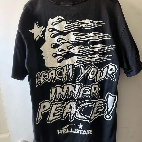 Hellstar Graphic Tee with White Print - Picture 4 of 4